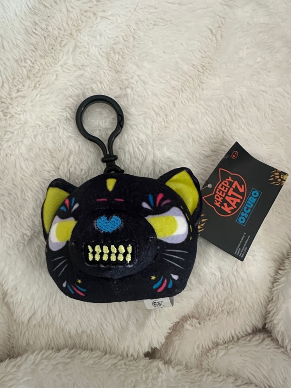 Kreepy KATZ Oscuro Plush Keychain - Black